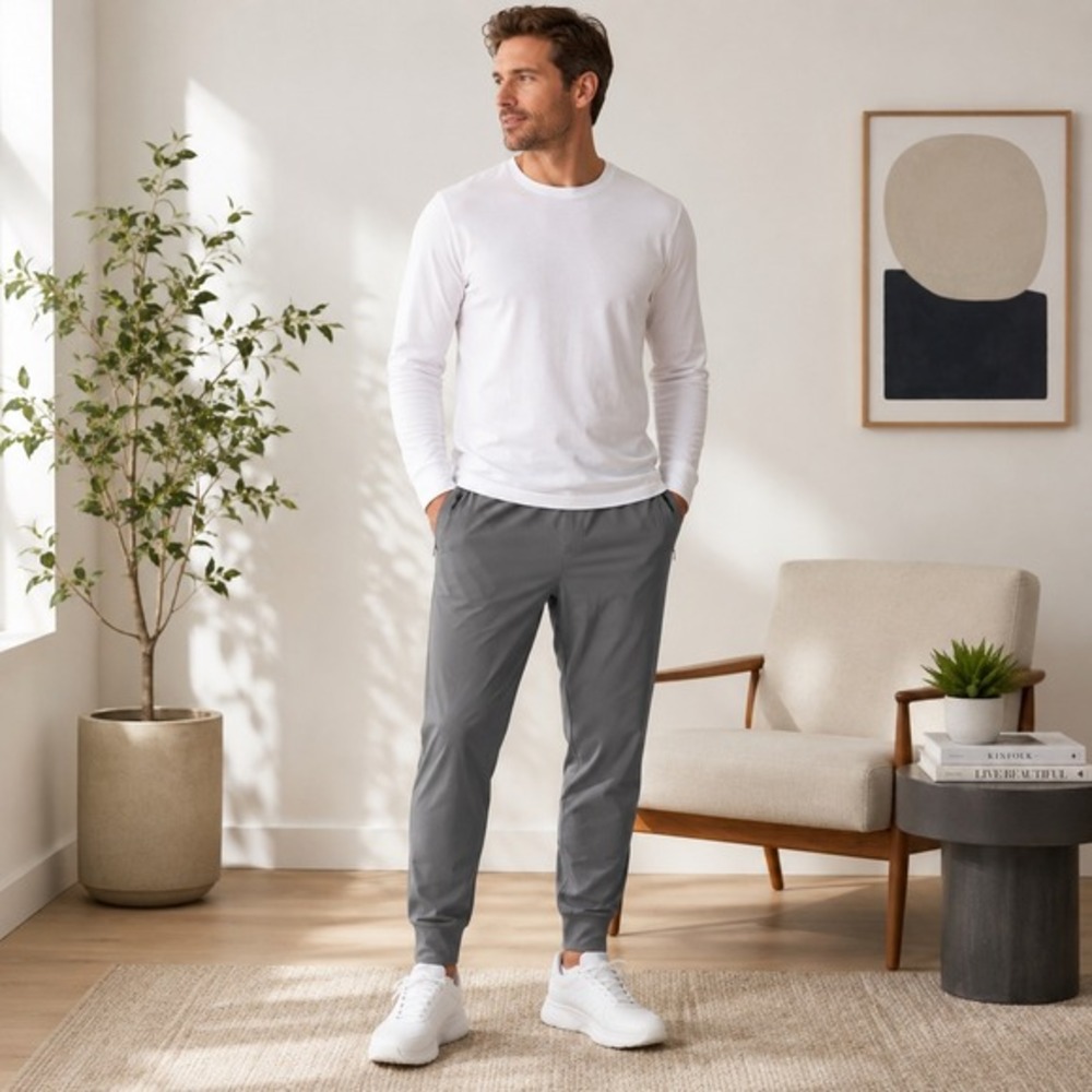 Public Rec All Day Every Day Jogger 40x30 Gray Performance Travel Golf‎ Pants